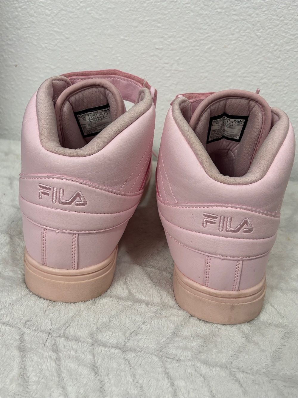 FILA Pink High Top Sneakers Women’s Size 10 Lace Up Hook & Loop Athletic Shoes - Picture 6 of 10